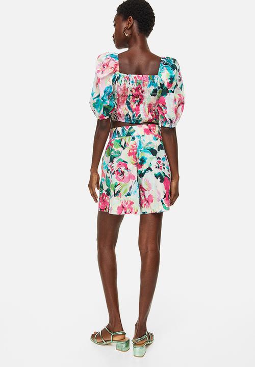 H&M - Pull-on shorts - cerise floral