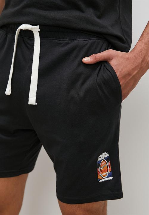 Superbalist - Printed knit lounge short - black