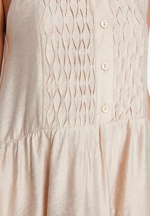 Trendyol - Mini sleevless halter neck dress - stone