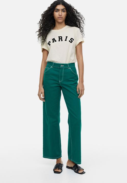 H&M - Printed T-shirt - cream 