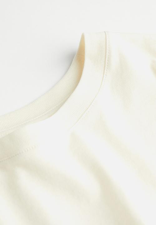 H&M - Printed T-shirt - cream 