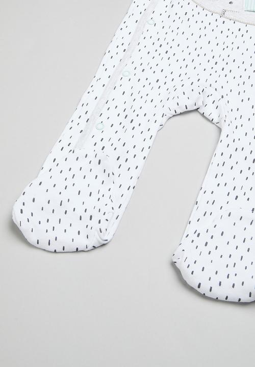 MINOTI - 2 Pack sleepsuit & hat set - white