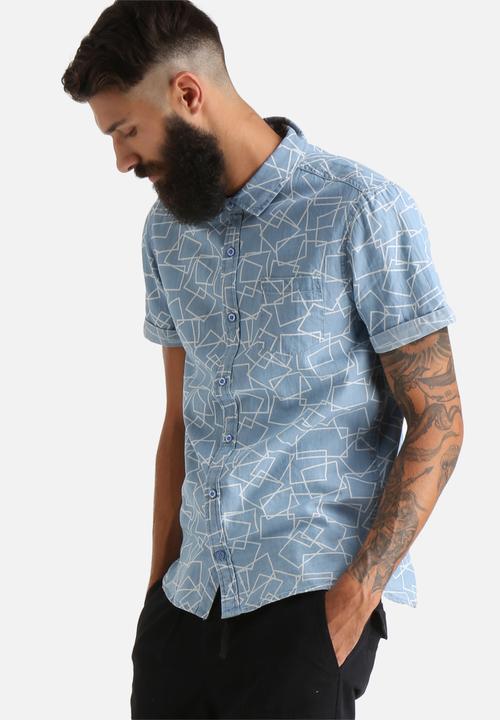 Another Influence - Geo Print Short Sleeved Shirt