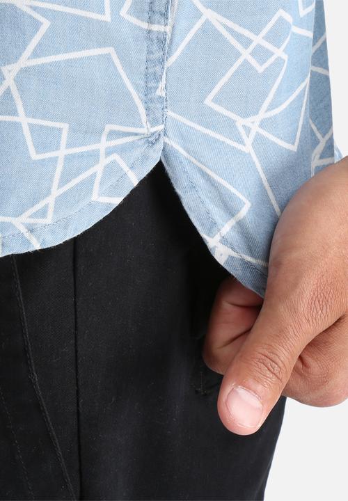 Another Influence - Geo Print Short Sleeved Shirt