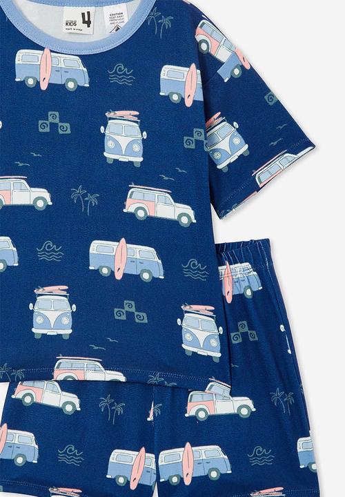 Cotton On - Damon short sleeve pyjama set - petty blue/combi vans