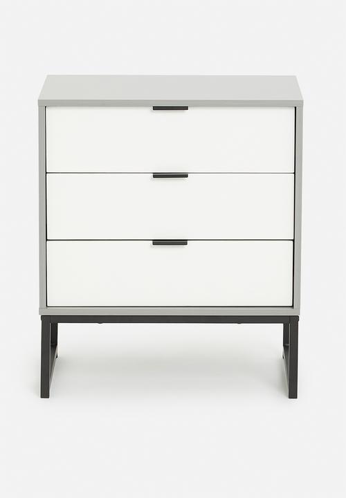 Sixth Floor - Arlo 3 drawer storage - grey