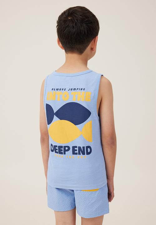 Cotton On - Olsen tank - dusk blue into the deep end