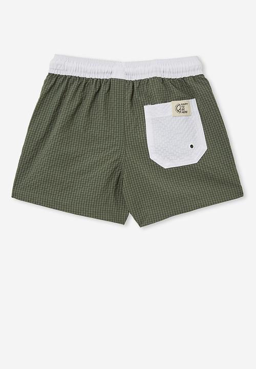 Cotton On - Bailey board short - swag green/white wb