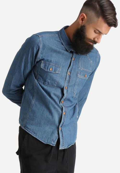Another Influence - Long Sleeved Denim Shirt
