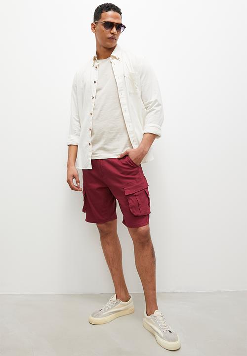 Fashion utility regular fit short - plum