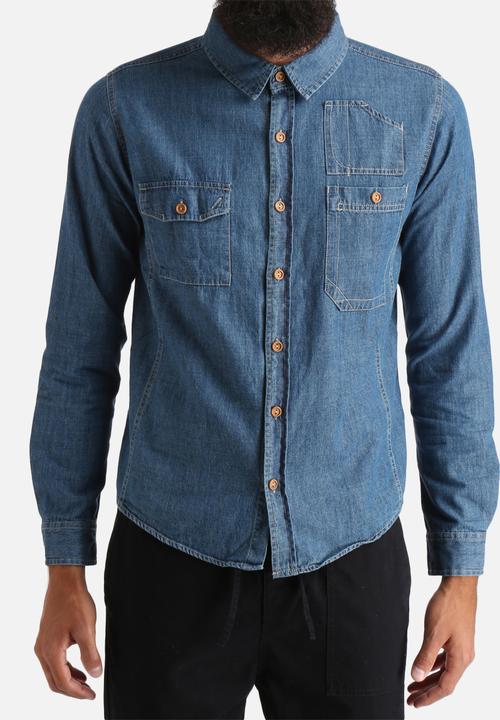 Another Influence - Long Sleeved Denim Shirt
