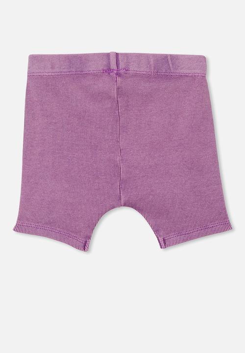Cotton On - Rain rib bike shorties - opera wash