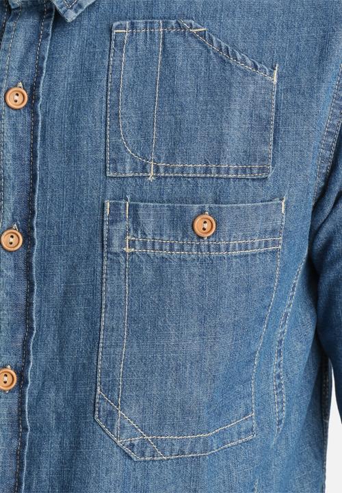 Another Influence - Long Sleeved Denim Shirt