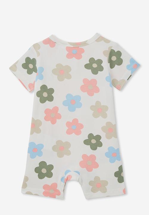 Cotton On - The short sleeve romper - vanilla blair multi floral