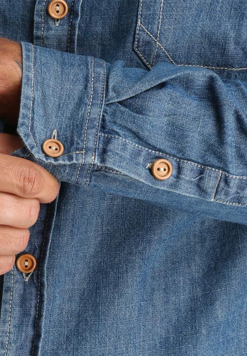 Another Influence - Long Sleeved Denim Shirt