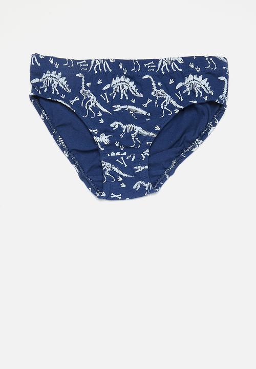MINOTI - Boys dino stripes 5pk underpants - blue