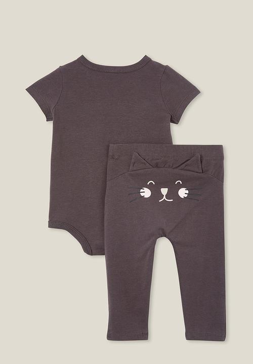 Cotton On - In-character short sleeve set - phantom/cat