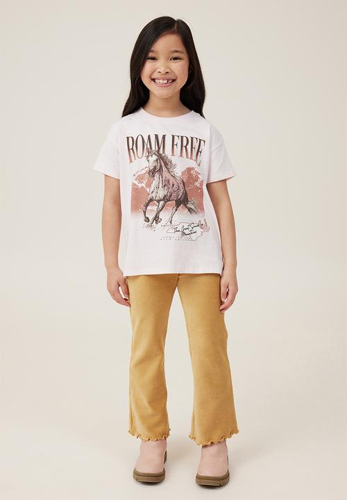 Cotton On - Poppy short sleeve print tee - crystal pink/roam free