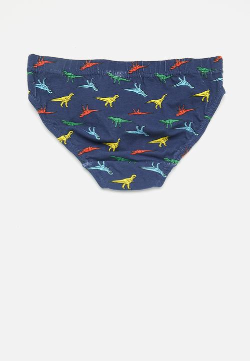 MINOTI - Boys dino stripes 5pk underpants - multi