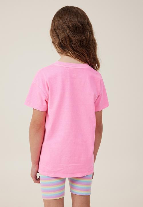 Cotton On - Poppy short sleeve print tee - bubblegum pop/shine bright unicorn