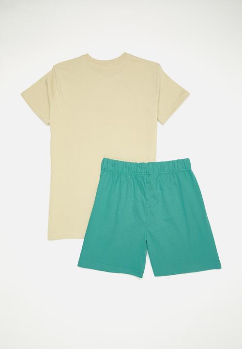 Rebel Republic - Summer pj set - stone & holly green