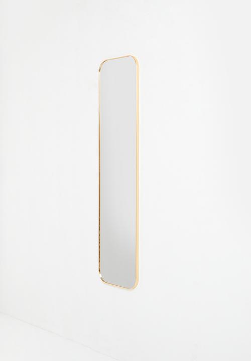 H&S - Freya Oval Mirror 115Cm W - Gold
