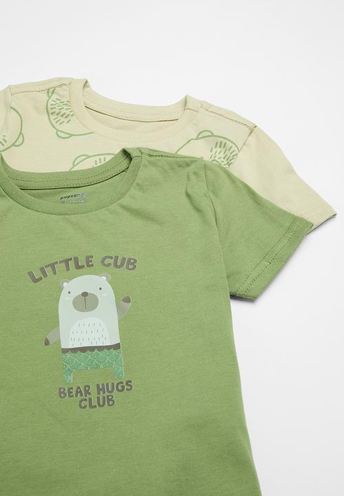 Pop Candy - 2 Pack tee - stone / sage