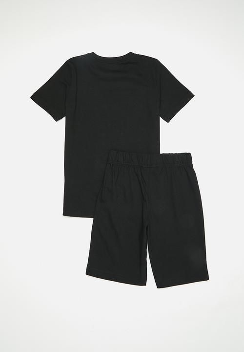 Pop Candy - Short sleeve tee & shorts pj set - black 