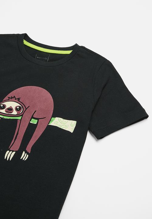 Pop Candy - Short sleeve tee & shorts pj set - black 