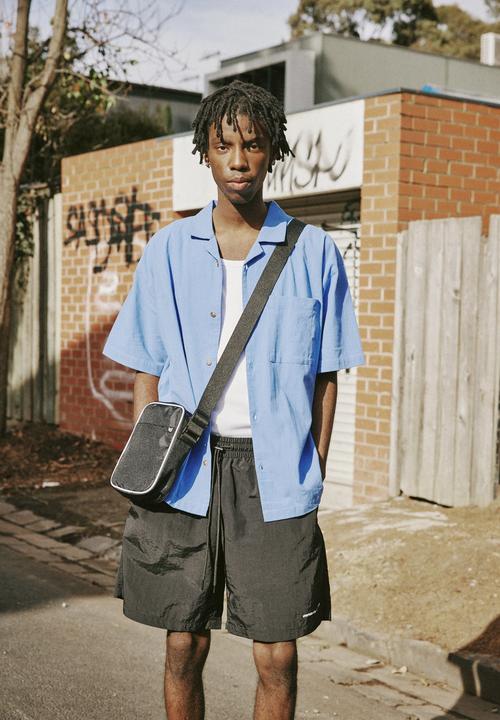 Factorie - Textured street shirt - pale blue
