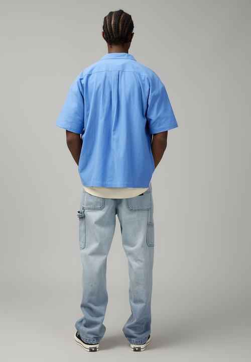 Factorie - Textured street shirt - pale blue