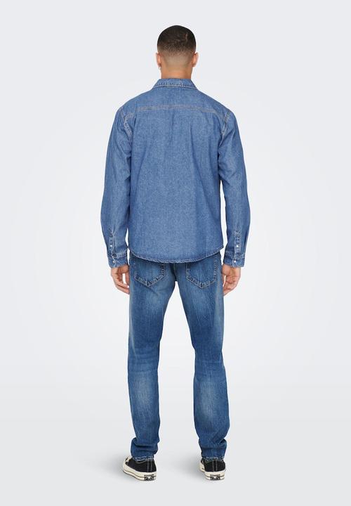 Only & Sons - Onsbane denim 3247 shirt - medium blue denim 