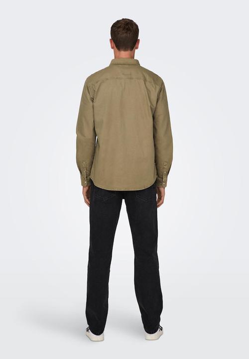 Only & Sons - Onsbane denim 3247 shirt - walnut 
