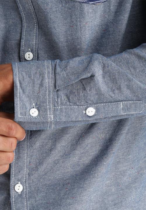 Another Influence - Denim Shirt with Aztec Pocket