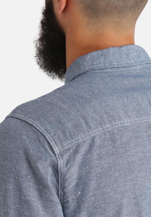 Another Influence - Denim Shirt with Aztec Pocket