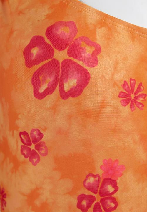 Daisy Street - One piece swimsuit- red & orange