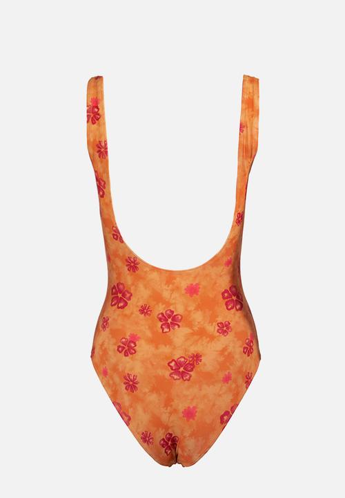 Daisy Street - One piece swimsuit- red & orange