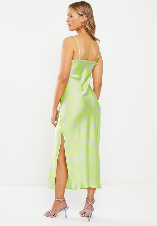 Me&B - The asanda dress - lime & lilac floral