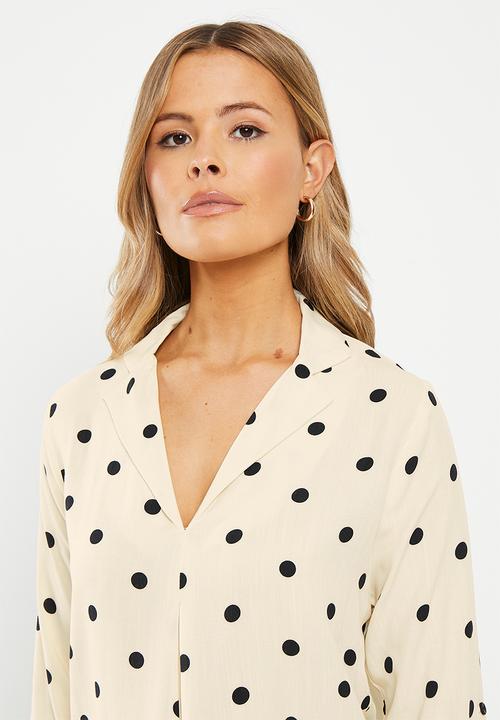 Me&B - The soft tunic blouse - cream spot