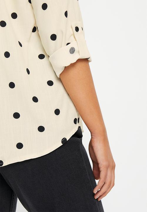 Me&B - The soft tunic blouse - cream spot