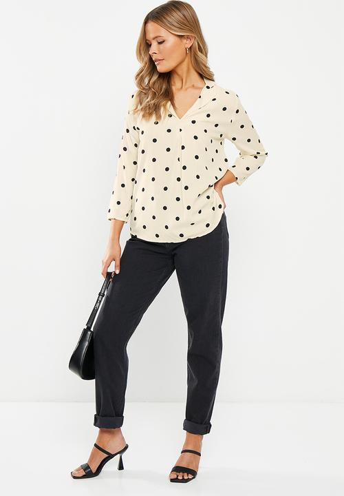 Me&B - The soft tunic blouse - cream spot