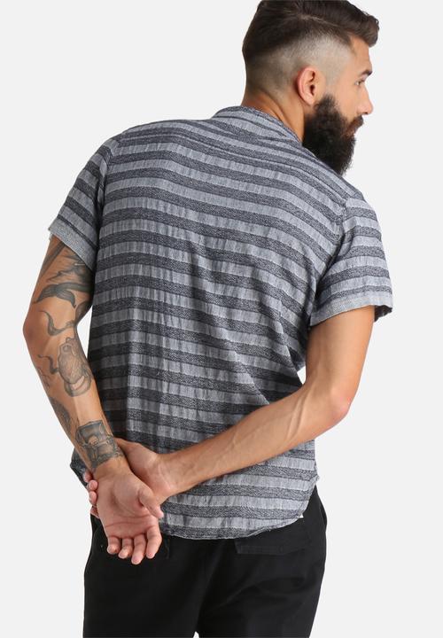 Another Influence - Stripped Short Sleeve Shirt