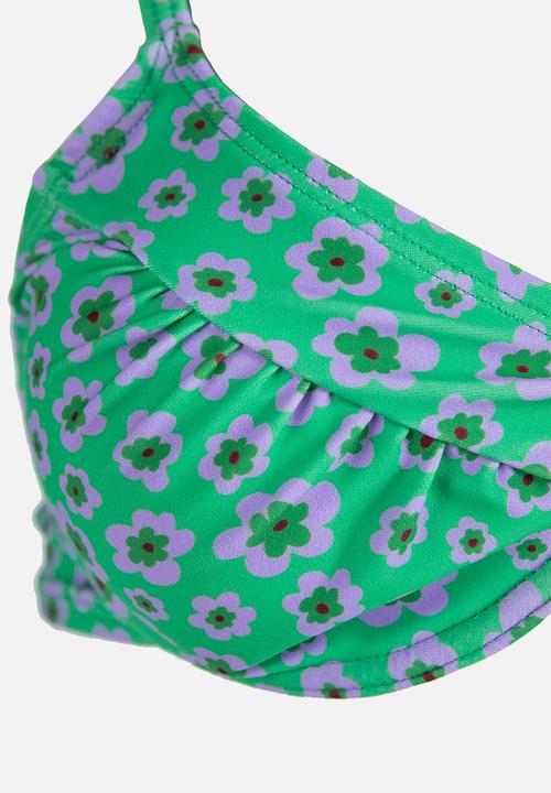 Daisy Street - Bikini top - green & lilac