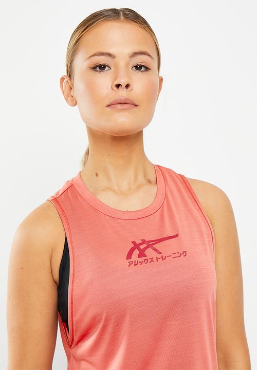 ASICS - Tiger tank top - light garnet/brisket red