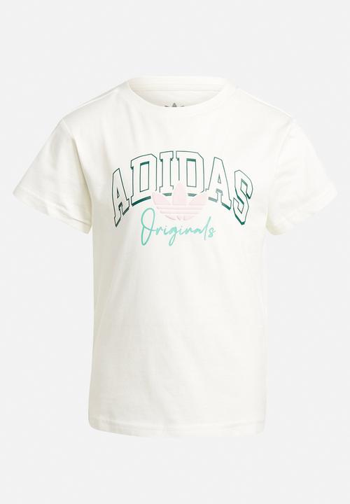 adidas Originals - Short tee set - off white & collegiate green