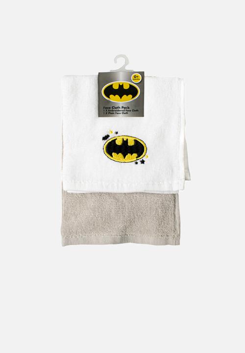 Character Group - Batman 2 pack face cloth - grey & white