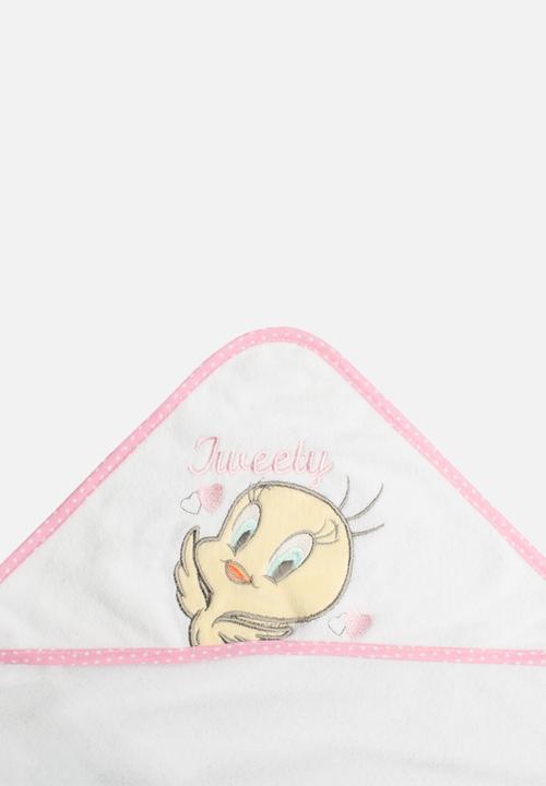 Character Group - Tweety hooded towel - white