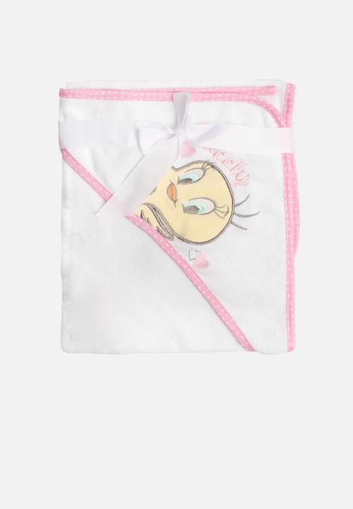Character Group - Tweety hooded towel - white