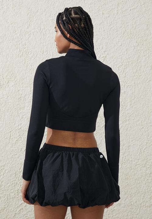 Cotton On - Active woven bubble skirt - black