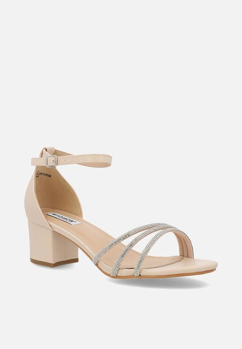Madison® - Alice ankle tie blockheel - beige 